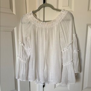Off The Shoulder White Women's Top